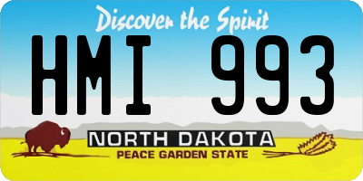 ND license plate HMI993