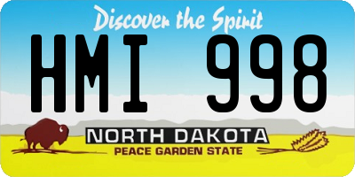 ND license plate HMI998