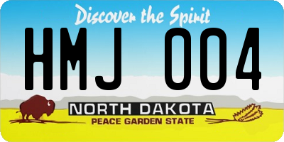ND license plate HMJ004