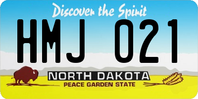 ND license plate HMJ021