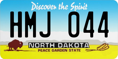ND license plate HMJ044