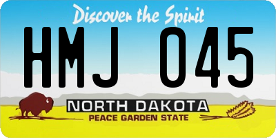 ND license plate HMJ045