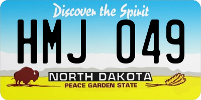 ND license plate HMJ049