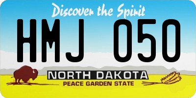 ND license plate HMJ050