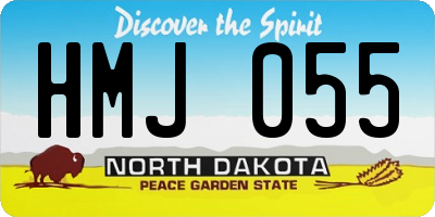ND license plate HMJ055