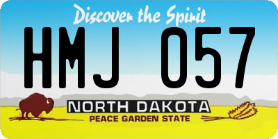 ND license plate HMJ057