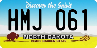 ND license plate HMJ061