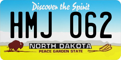 ND license plate HMJ062
