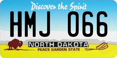 ND license plate HMJ066