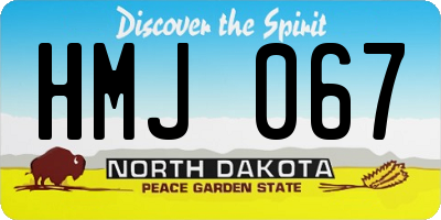 ND license plate HMJ067