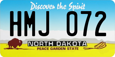 ND license plate HMJ072