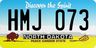 ND license plate HMJ073
