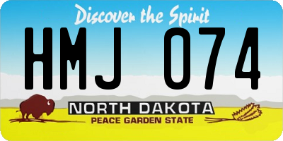 ND license plate HMJ074