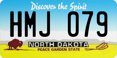 ND license plate HMJ079