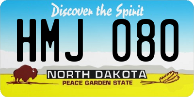 ND license plate HMJ080