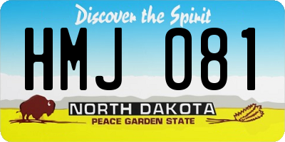 ND license plate HMJ081