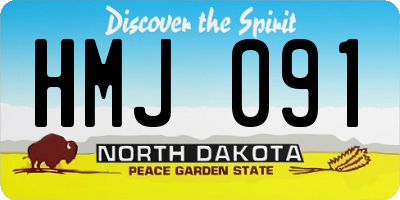 ND license plate HMJ091