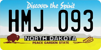 ND license plate HMJ093