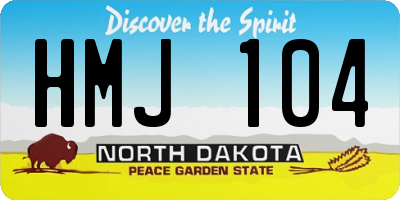ND license plate HMJ104