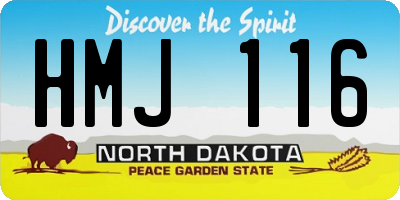 ND license plate HMJ116