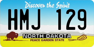 ND license plate HMJ129