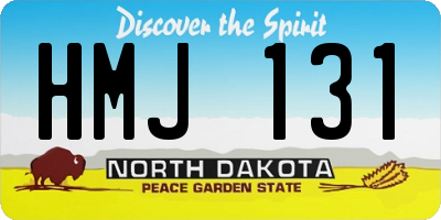 ND license plate HMJ131