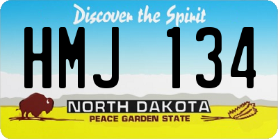 ND license plate HMJ134
