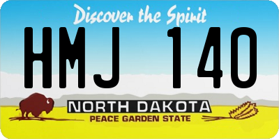 ND license plate HMJ140