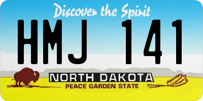 ND license plate HMJ141