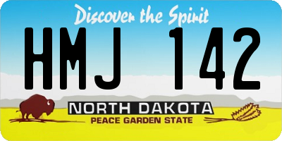ND license plate HMJ142