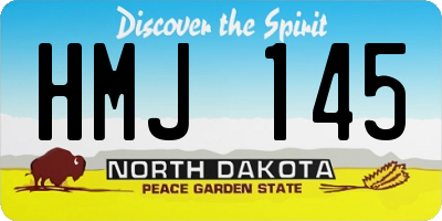 ND license plate HMJ145
