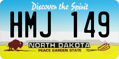 ND license plate HMJ149