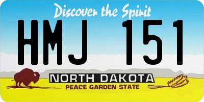 ND license plate HMJ151