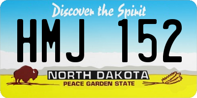 ND license plate HMJ152