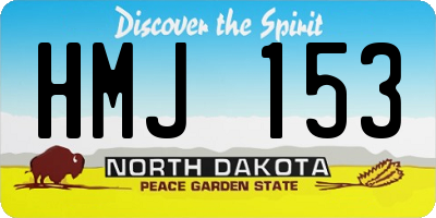 ND license plate HMJ153