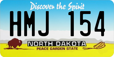 ND license plate HMJ154