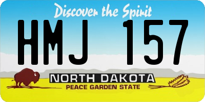 ND license plate HMJ157
