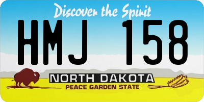 ND license plate HMJ158