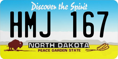 ND license plate HMJ167
