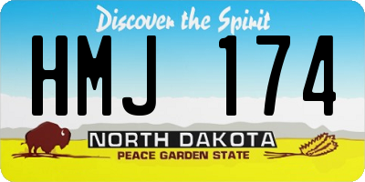 ND license plate HMJ174