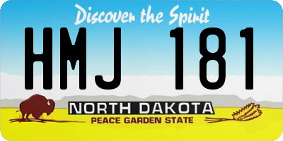 ND license plate HMJ181