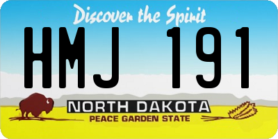 ND license plate HMJ191