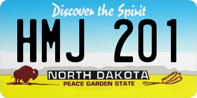 ND license plate HMJ201