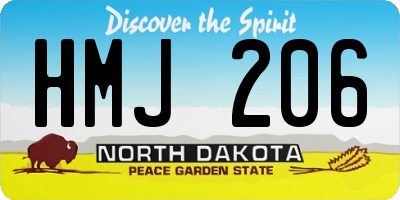 ND license plate HMJ206