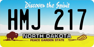 ND license plate HMJ217