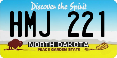 ND license plate HMJ221