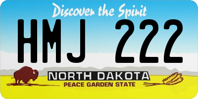 ND license plate HMJ222