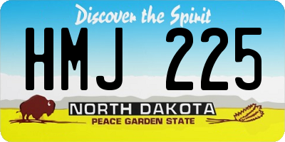 ND license plate HMJ225