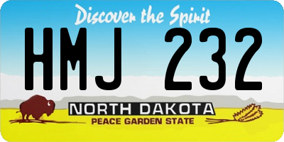ND license plate HMJ232