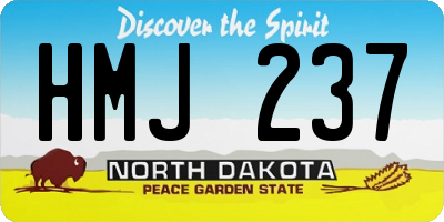 ND license plate HMJ237